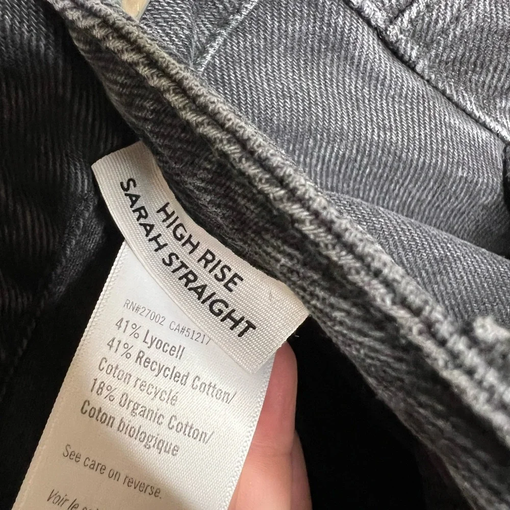 Paige Sarah Straight High Rise Jean - Picture 2 of 7